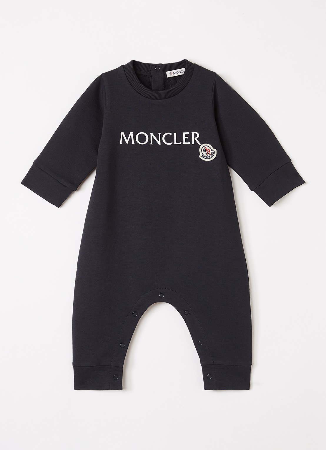 Moncler Babypak met logo in giftbox - voorkant 2 donkerblauw