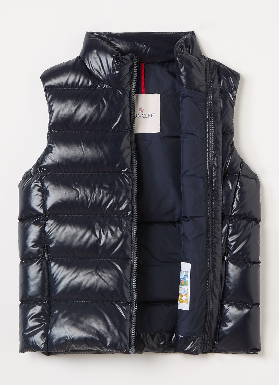Moncler Badia gewatteerde bodywarmer met donsvulling - voorkant 3 donkerblauw