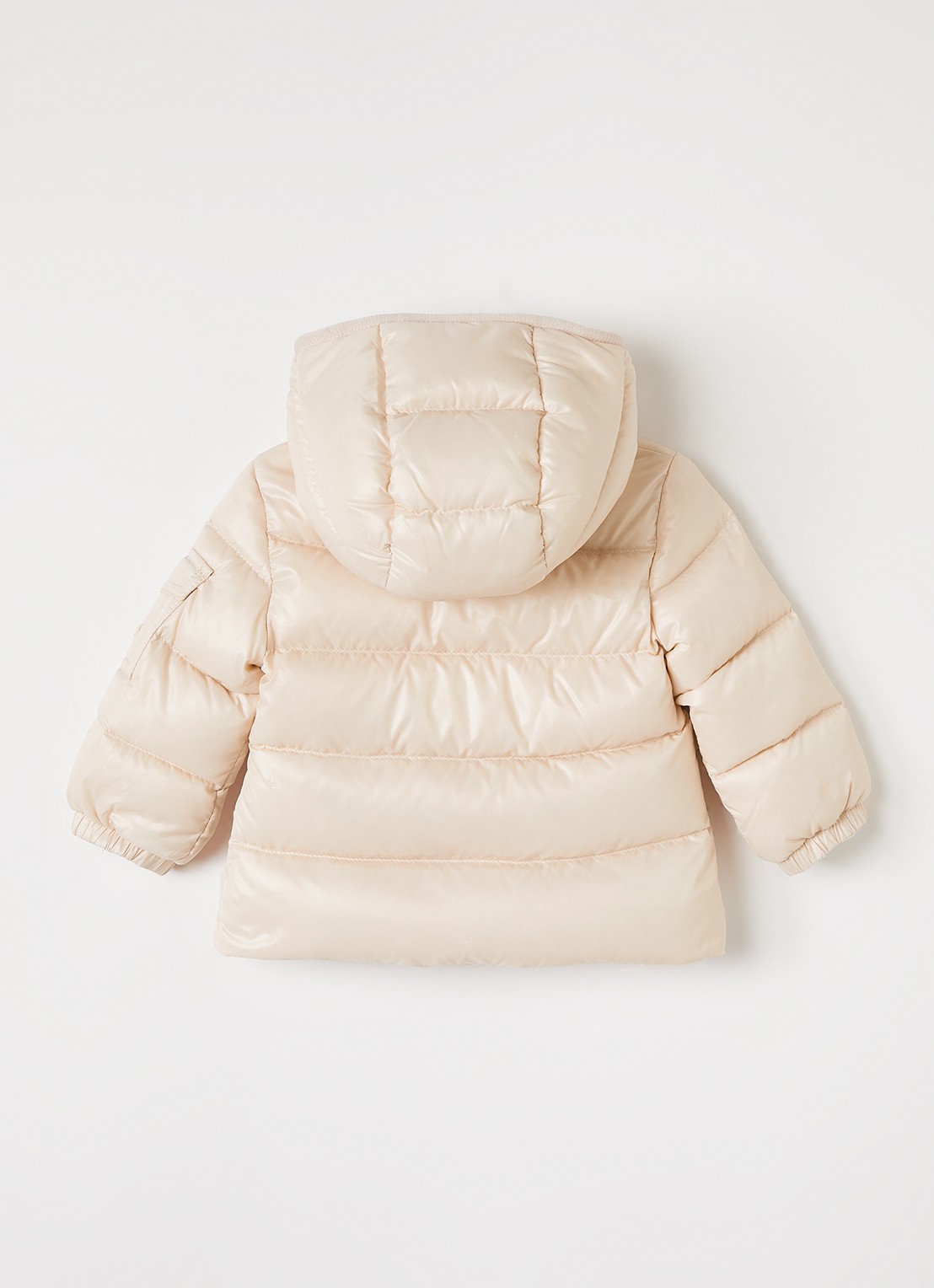 Moncler Bady gewatteerd jack met donsvulling - achterkant creme