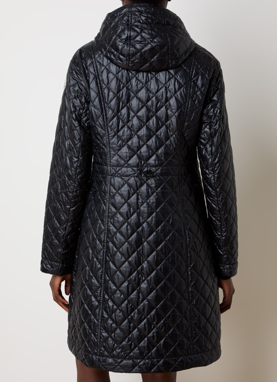 Moncler Bagnac gewatteerde jas met donsvulling en quilt patroon - achterkant zwart
