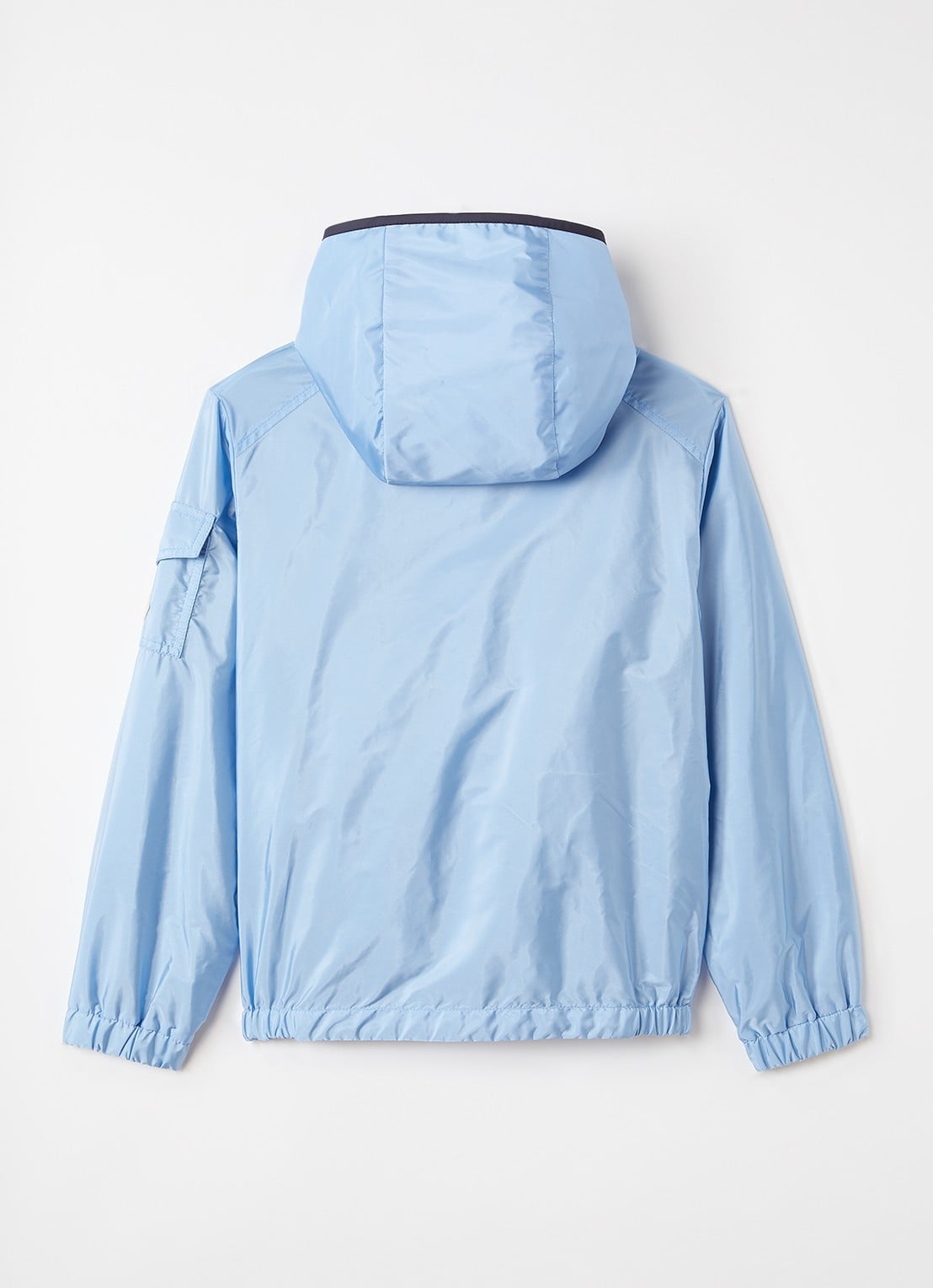 Moncler Banu regenjack met afneembare capuchon - achterkant blauw