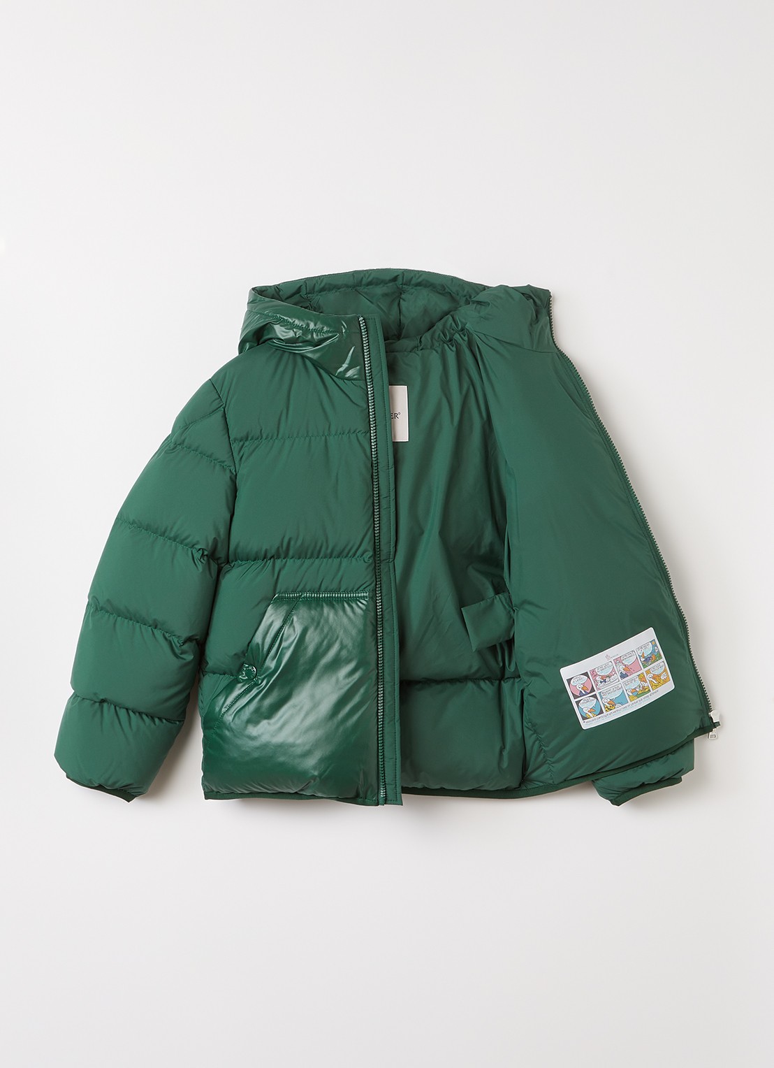 Moncler Barin puffer jack met donsvulling - voorkant 2 groen