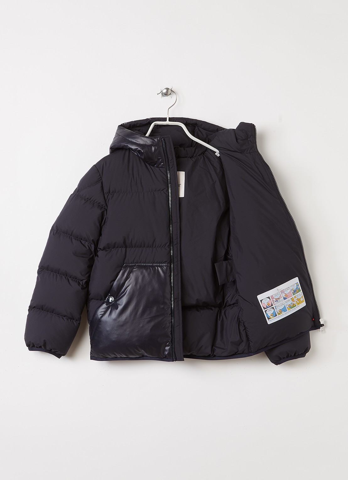 Moncler Barin puffer jack met donsvulling - voorkant 2 donkerblauw