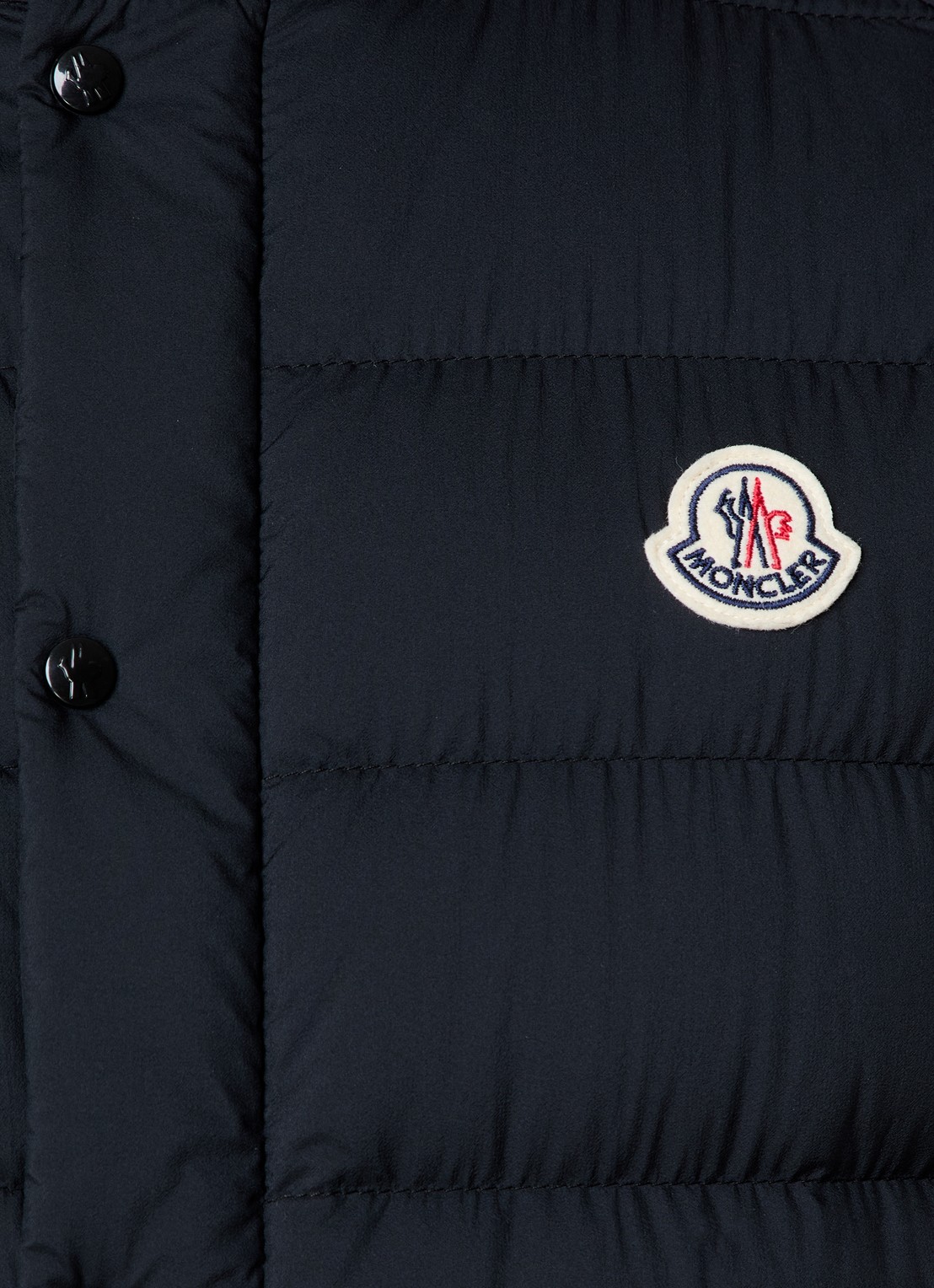 Moncler Barthe gewatteerde bodywarmer met donsvulling en logo - detail 4 zwart