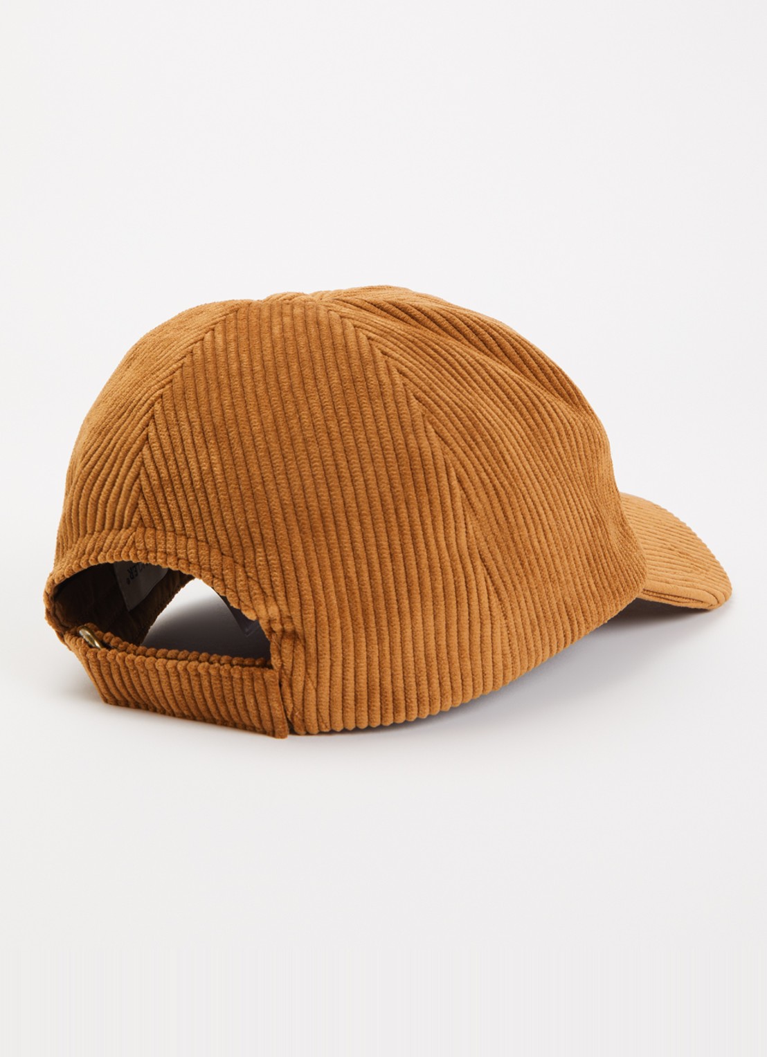 Moncler Baseball pet van corduroy met logo  - detail 2 roestbruin