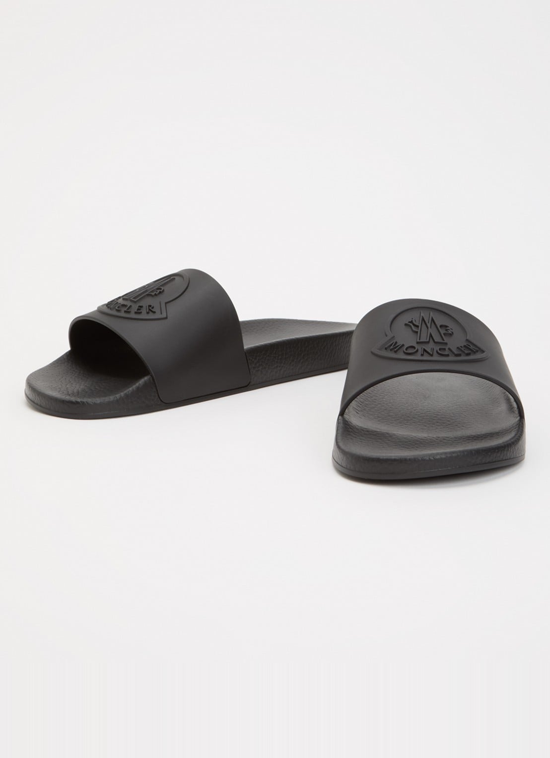 Moncler Basile slipper met logo - detail 3 zwart