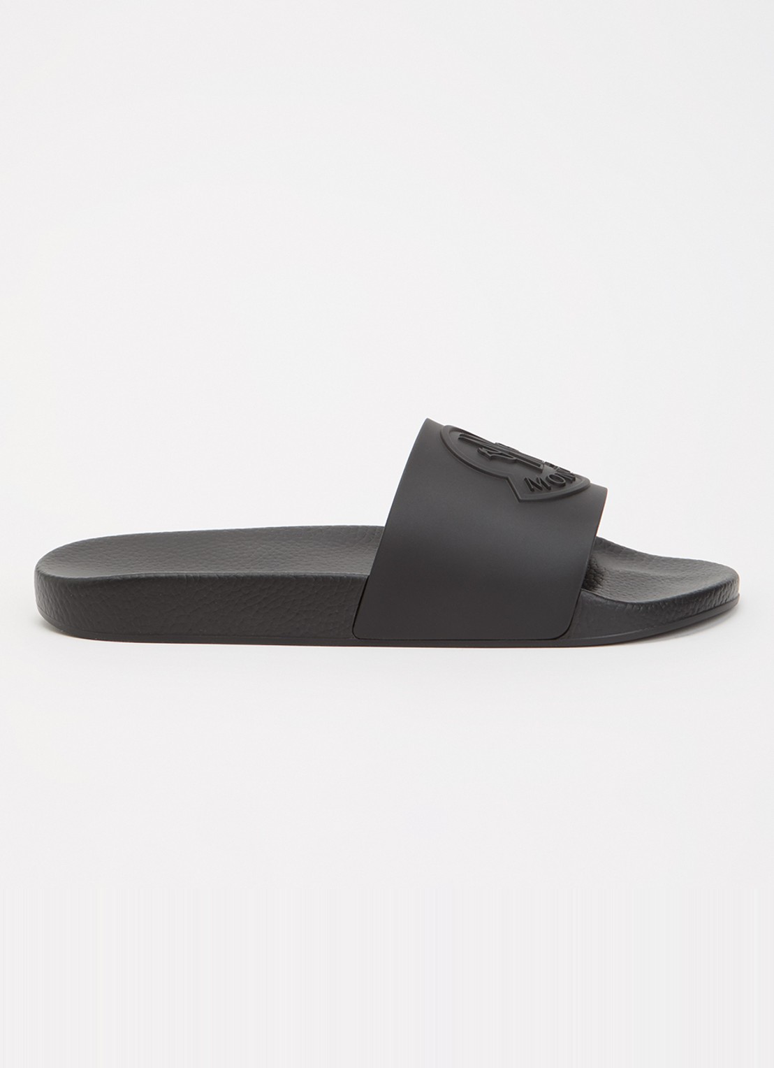 Moncler Basile slipper met logo - voorkant zwart