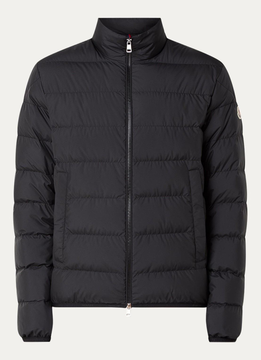 Moncler Baudinet puffer jack met donsvulling en steekzakken - voorkant 5 zwart