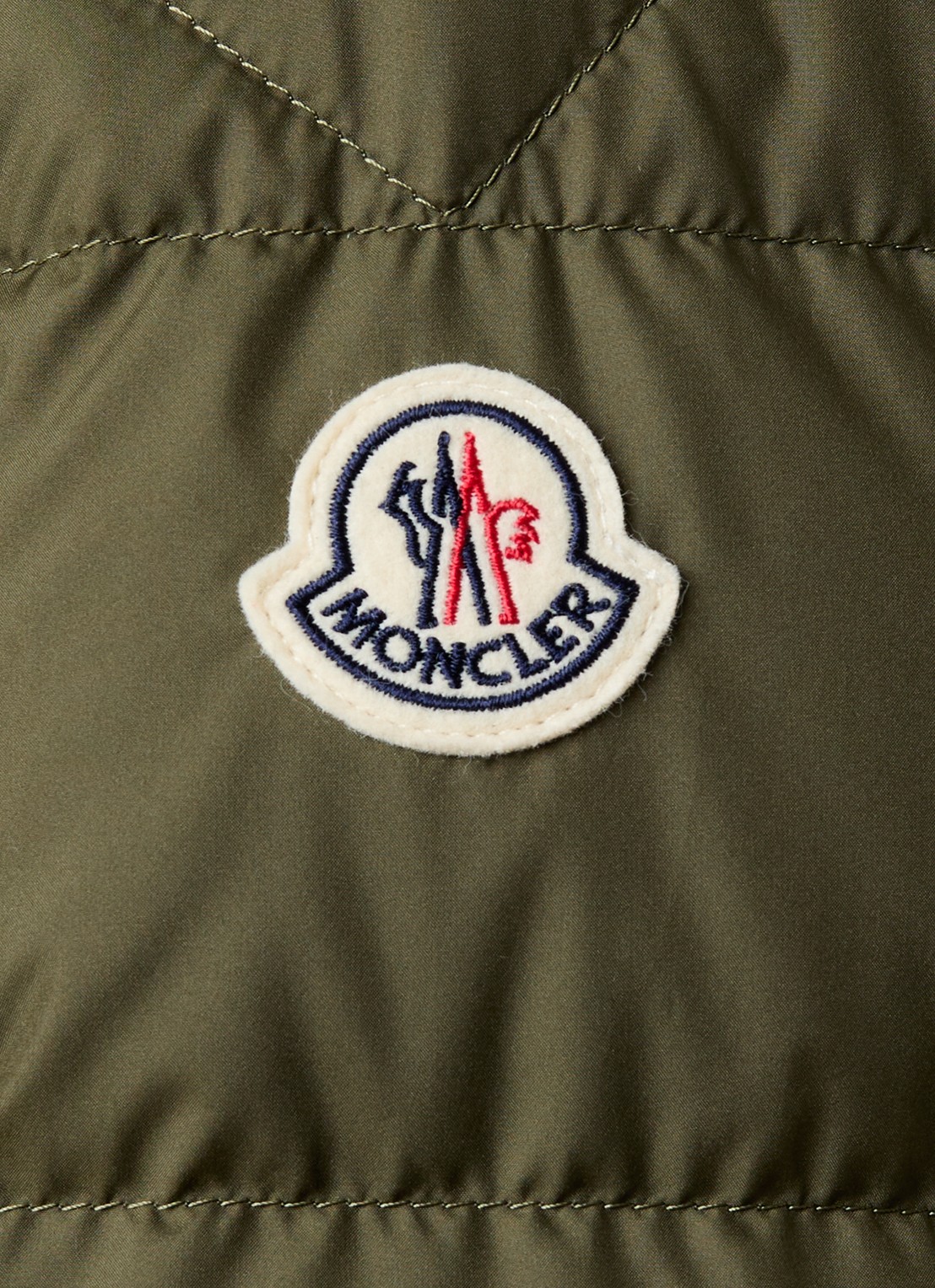 Moncler Baudinet puffer jack met donsvulling en steekzakken - detail 6 mosgroen