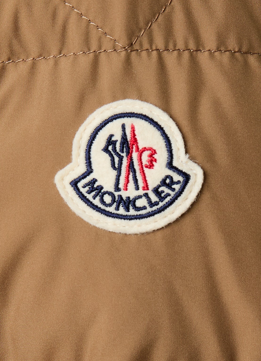 Moncler Baudinet puffer jack met donsvulling en steekzakken - detail 3 zand