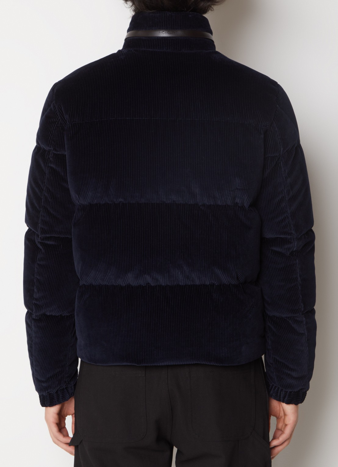 Moncler Besbre puffer jack van corduroy met donsvulling - achterkant blauw