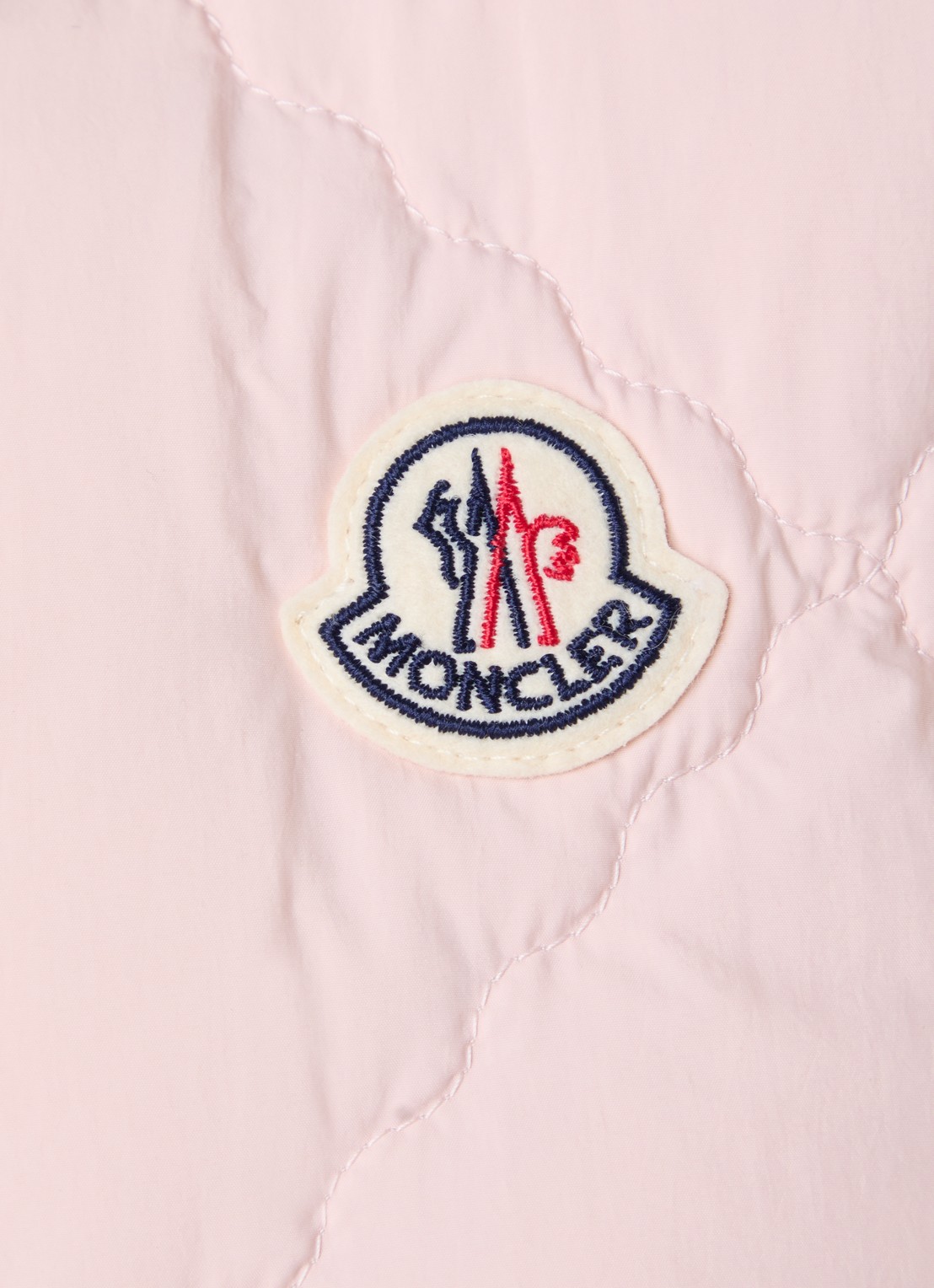Moncler Biosis gewatteerde bodywarmer met donsvulling - detail 5 lichtroze
