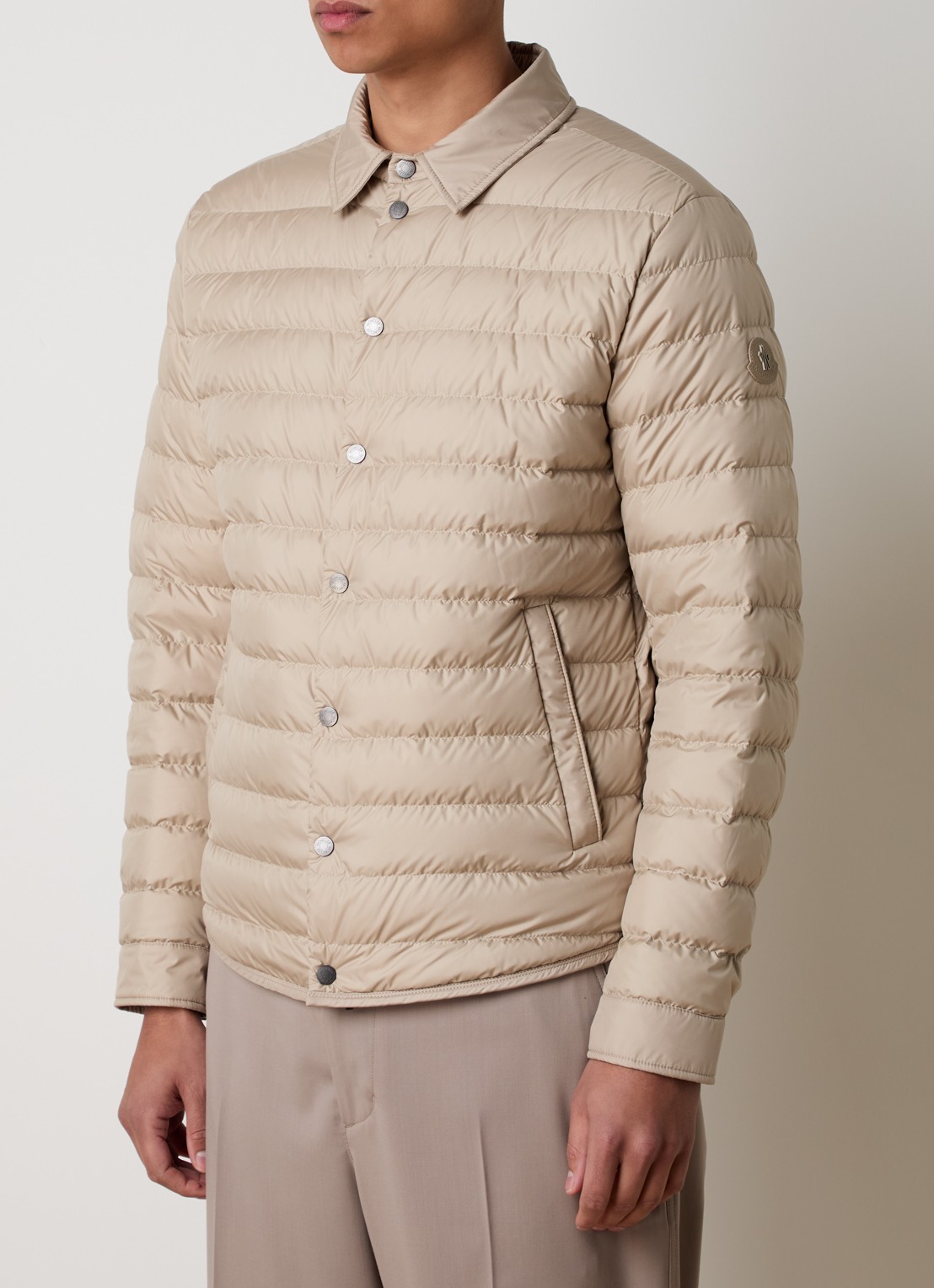 Moncler Bourdon gewatteerd jack met donsvulling - detail beige