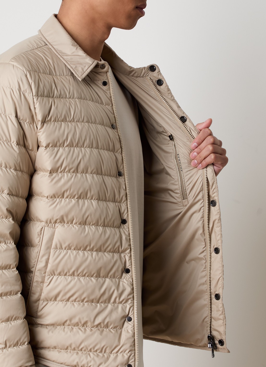 Moncler Bourdon gewatteerd jack met donsvulling - detail 2 beige