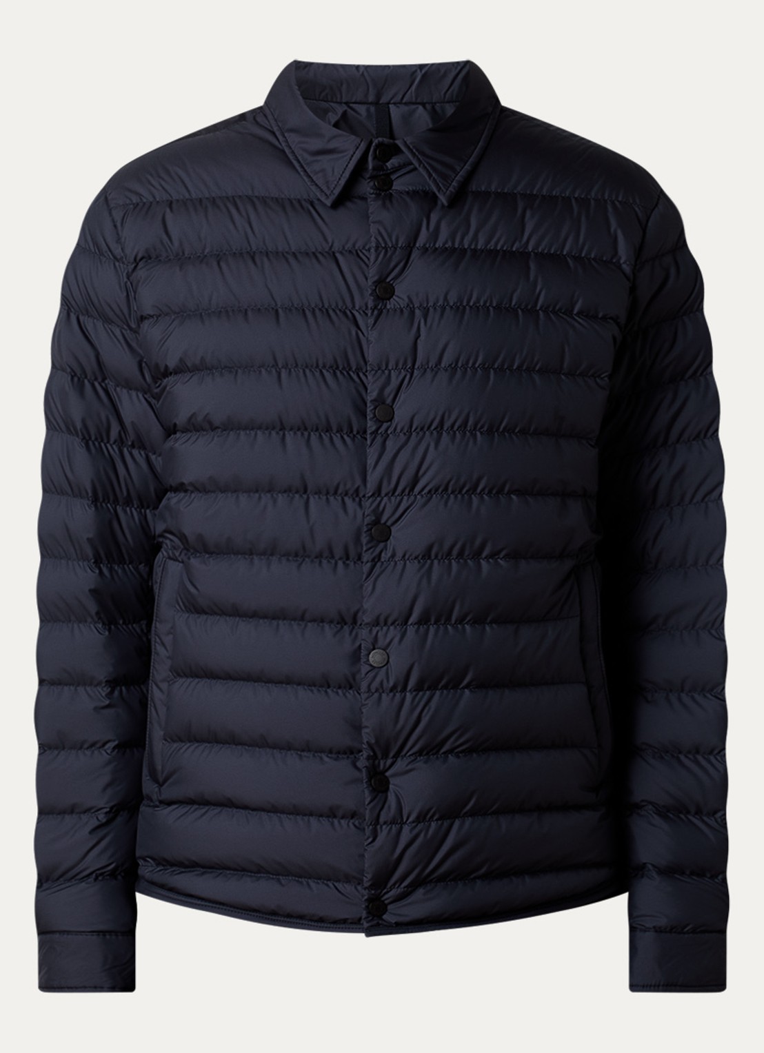 Moncler Bourdon gewatteerd jack met donsvulling - voorkant donkerblauw