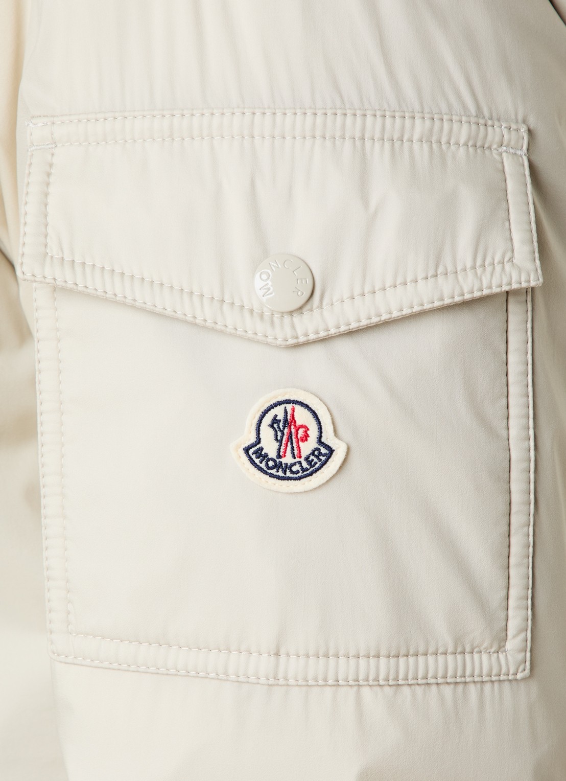Moncler Breezes gewatteerd jack met opbergbare capuchon en ritszakken - detail 6 beige