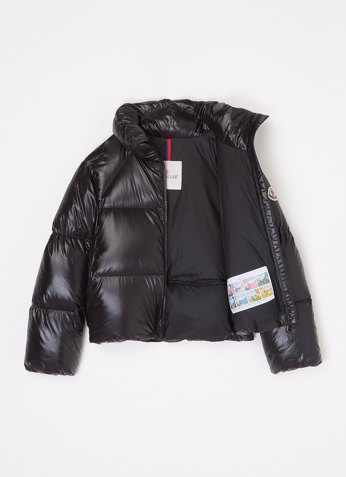 Moncler Breteuil puffer jack met donsvulling - voorkant 2 zwart