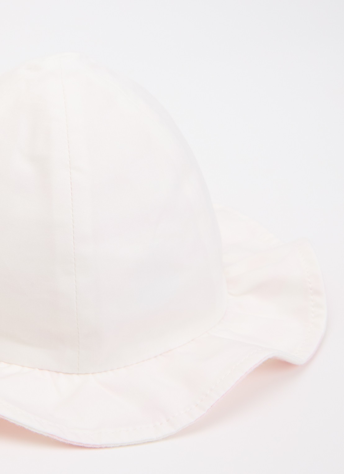 Moncler Bucket hoed met streepprint - detail lichtroze