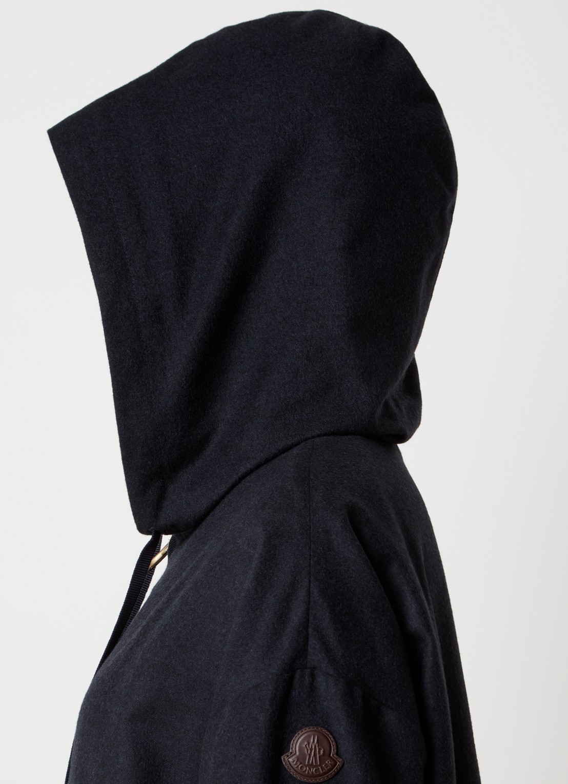 Moncler Camicia fijngebreid vest in kasjmierblend met capuchon - detail 5 donkerblauw