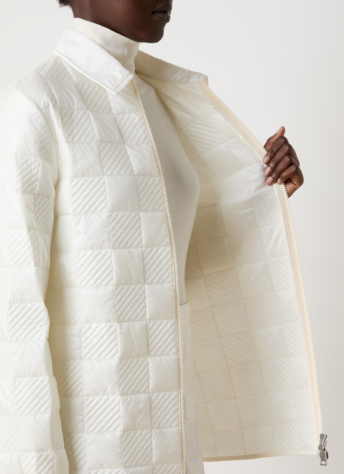 Moncler Camicia jack met ruitdessin - detail 5 beige