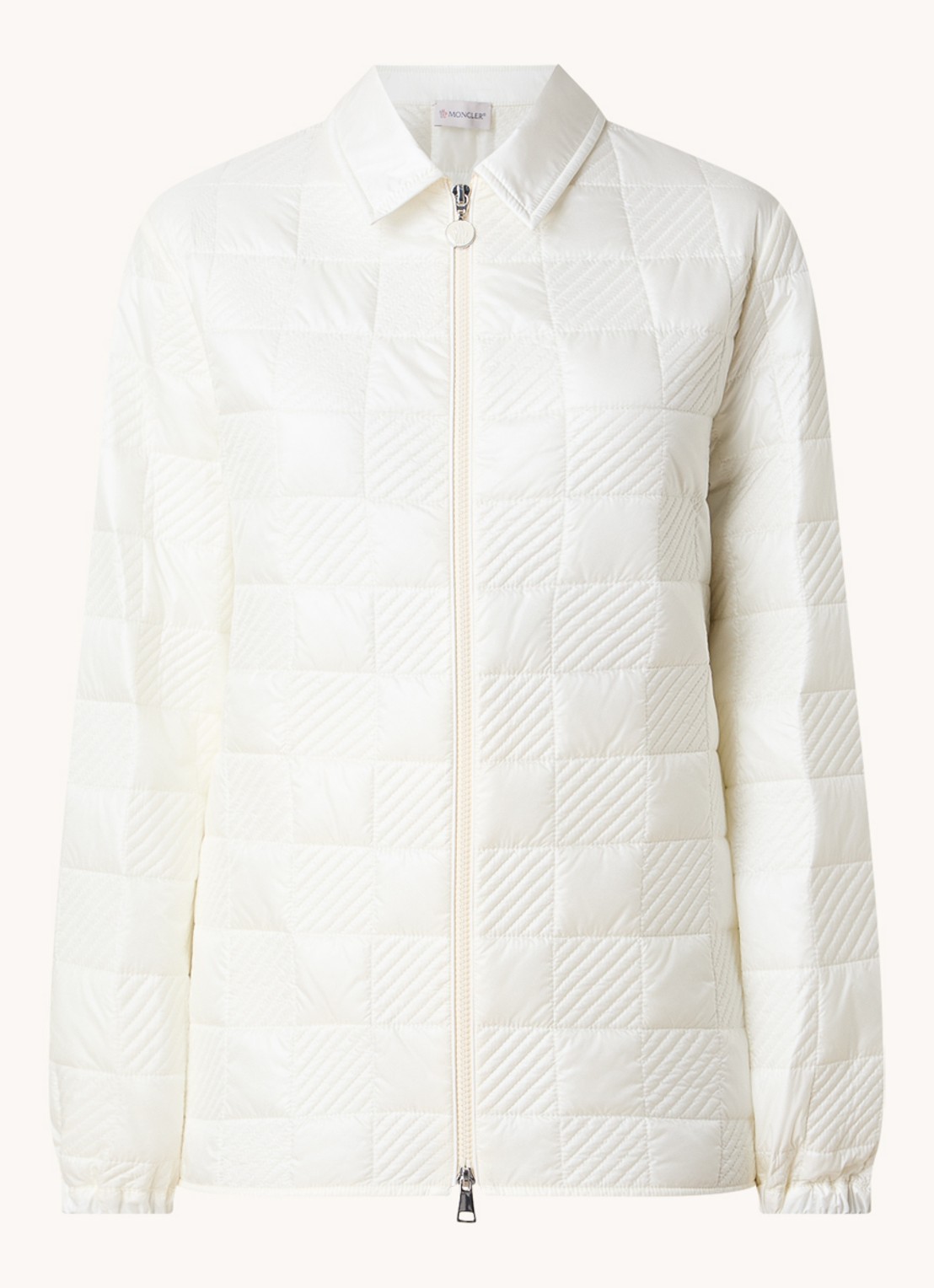 Moncler Camicia jack met ruitdessin - voorkant 2 beige