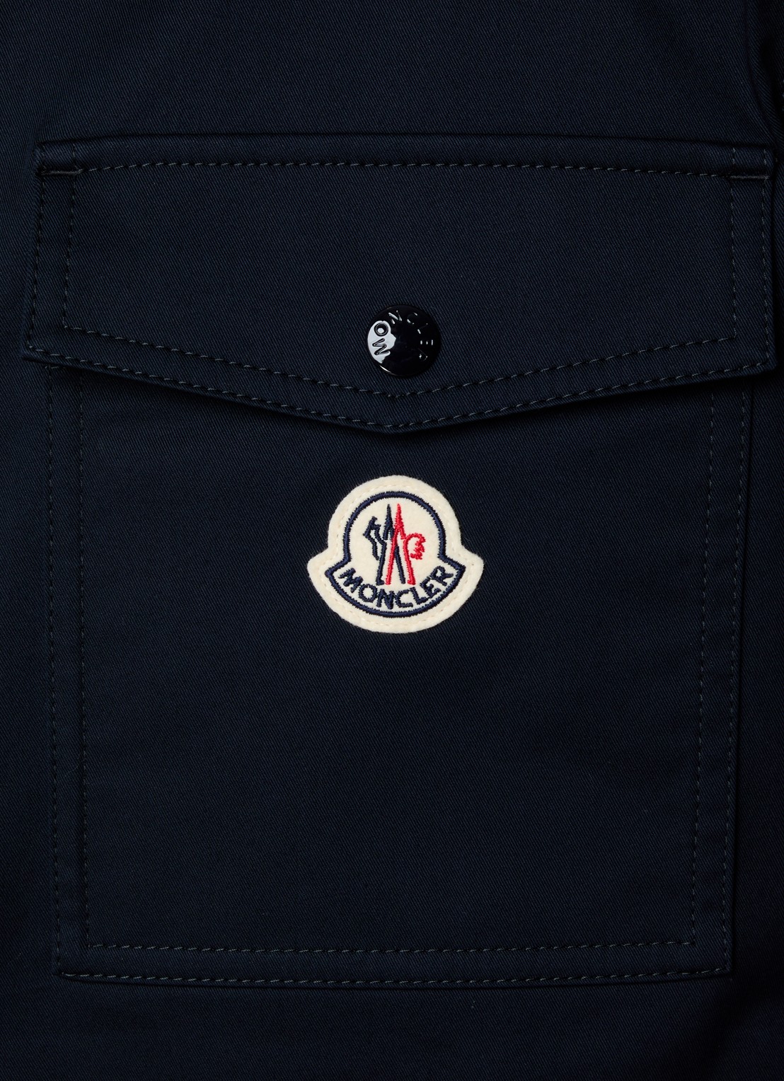 Moncler Camicia overshirt met borstzak - detail 5 donkerblauw