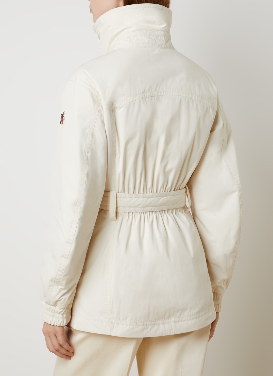 Moncler Caramany ski-jas met logo en opstaande kraag - achterkant 4 naturel