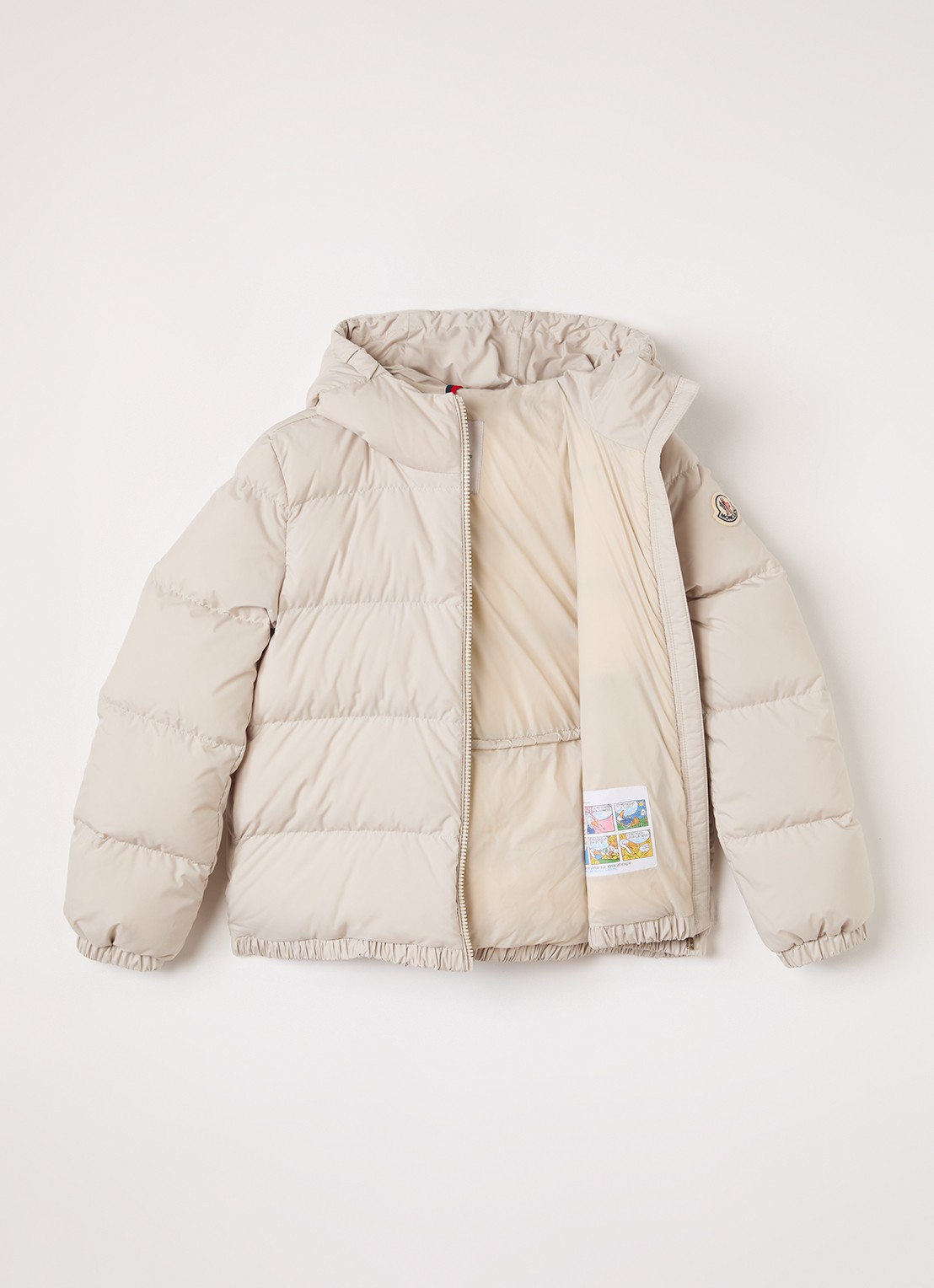 Moncler Cascar puffer jack met donsvulling - voorkant 2 beige
