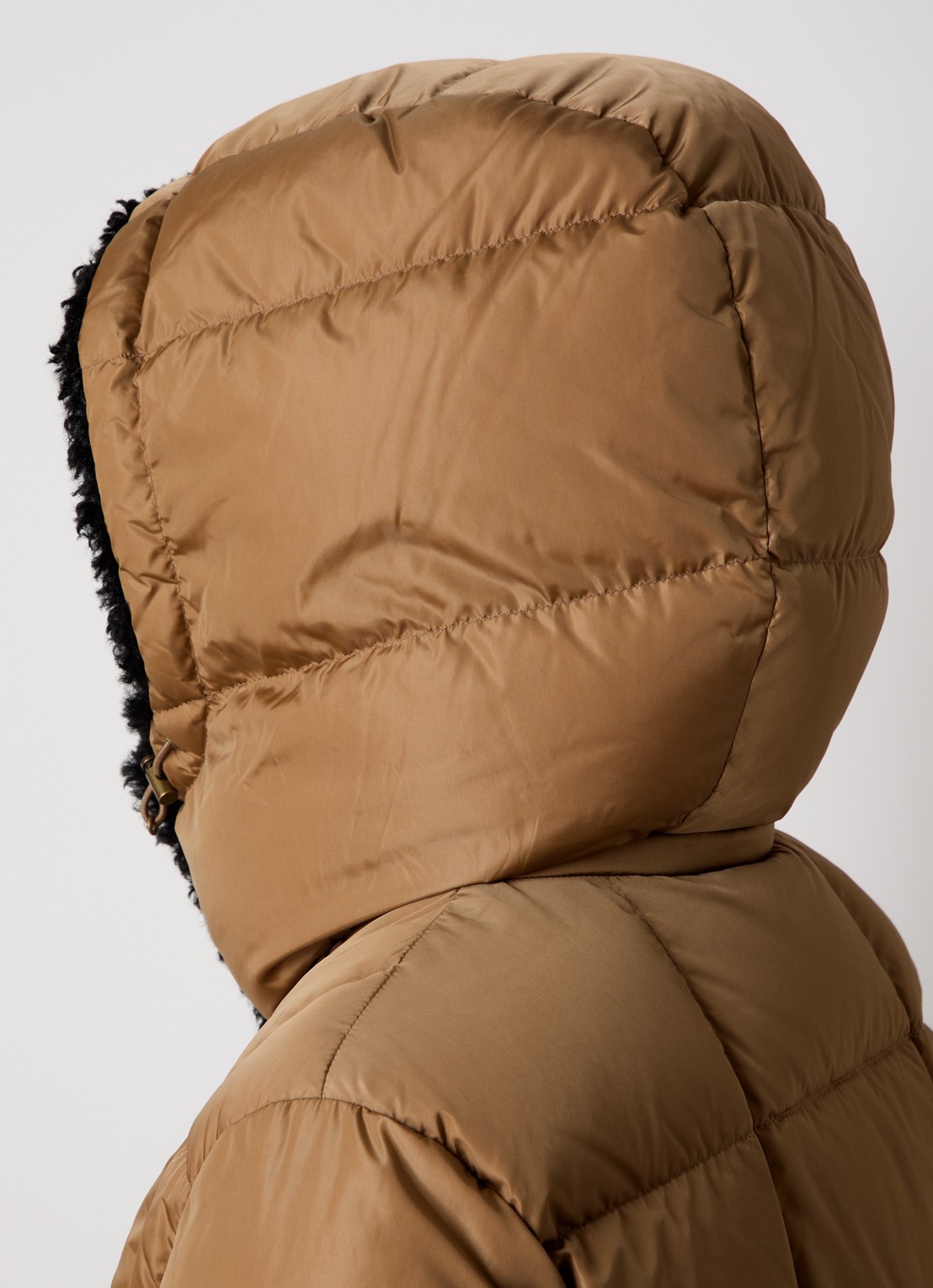 Moncler Castelnou puffer jack met afneembare capuchon - detail 4 camel