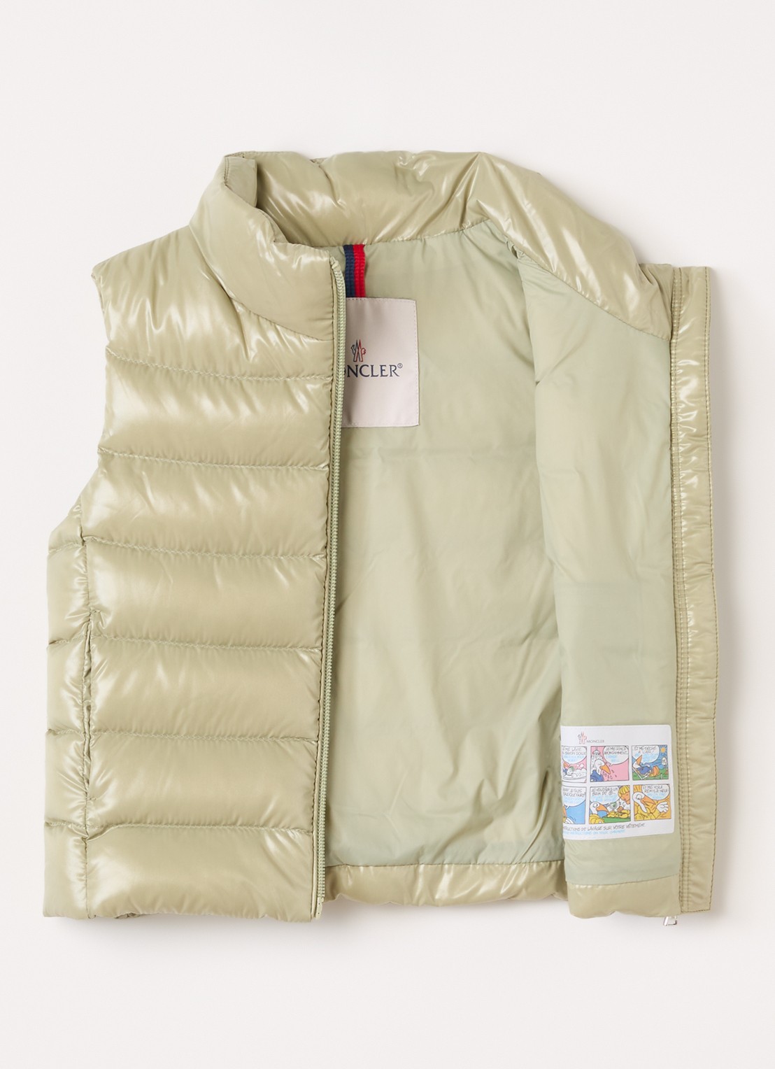 Moncler Chany bodywarmer met donsvulling - voorkant 3 groen
