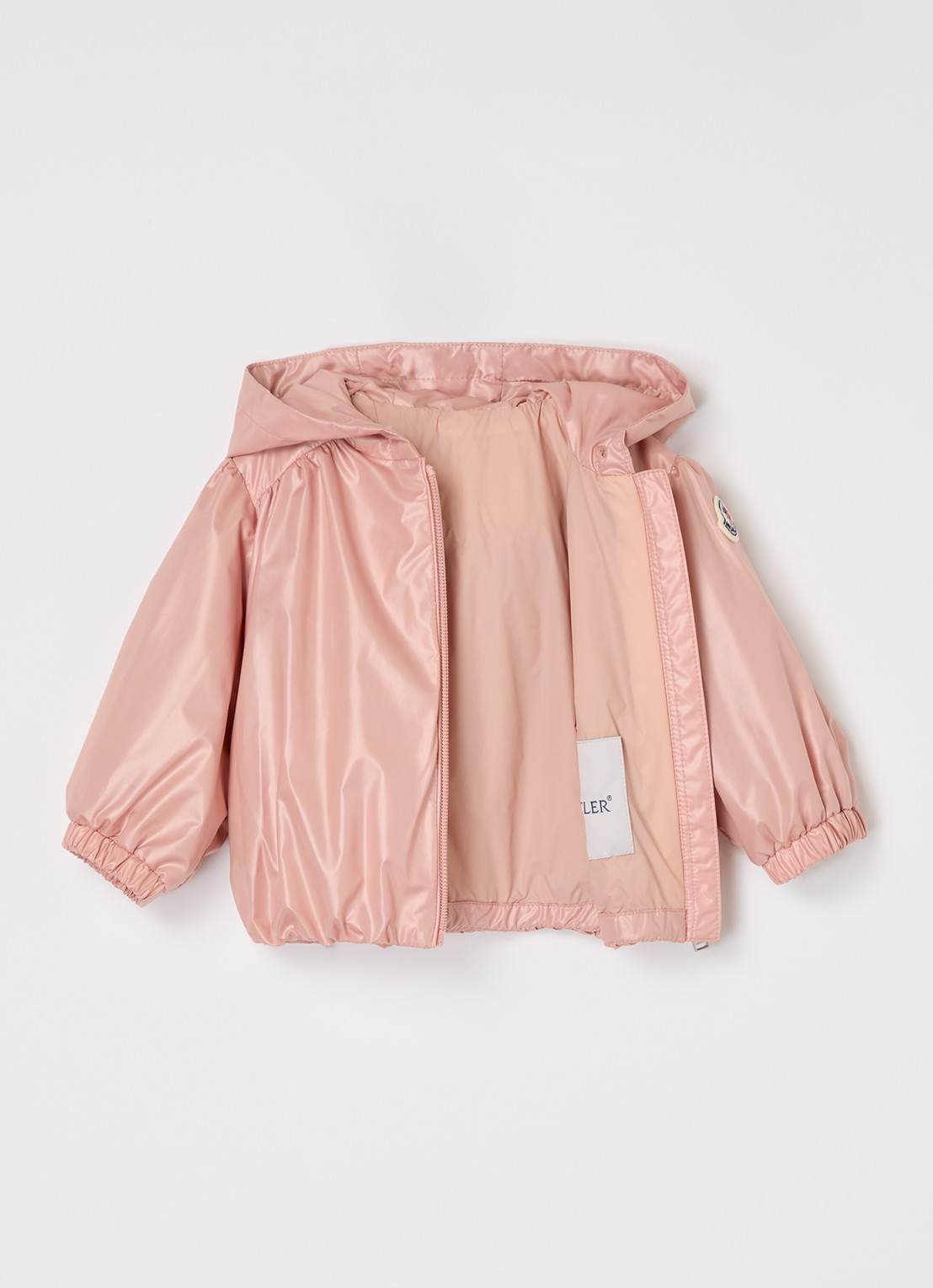 Moncler Chazeron jack met capuchon - voorkant 2 zalmroze