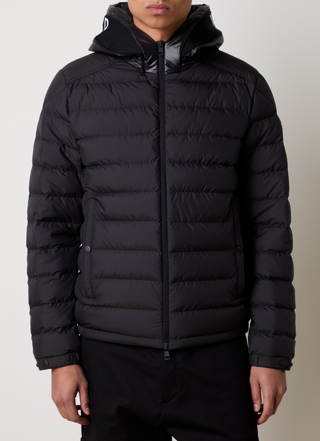 Moncler Chevrerie gewatteerd jack met donsvulling - detail zwart