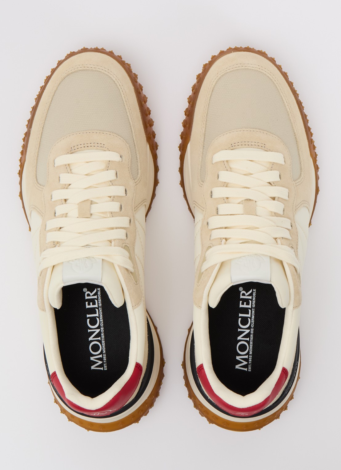 Moncler City Trek sneaker met suède detai;s - detail 4 beige