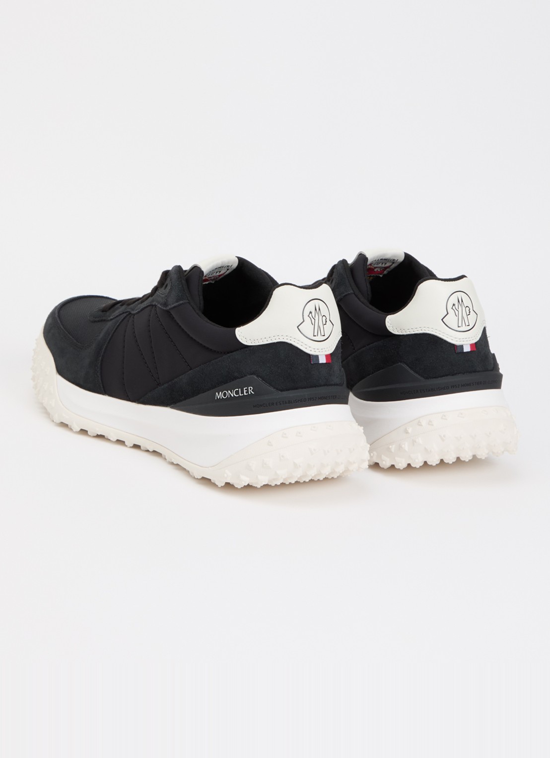 Moncler City Trek sneaker van mesh met details van suède  - achterkant 5 zwart