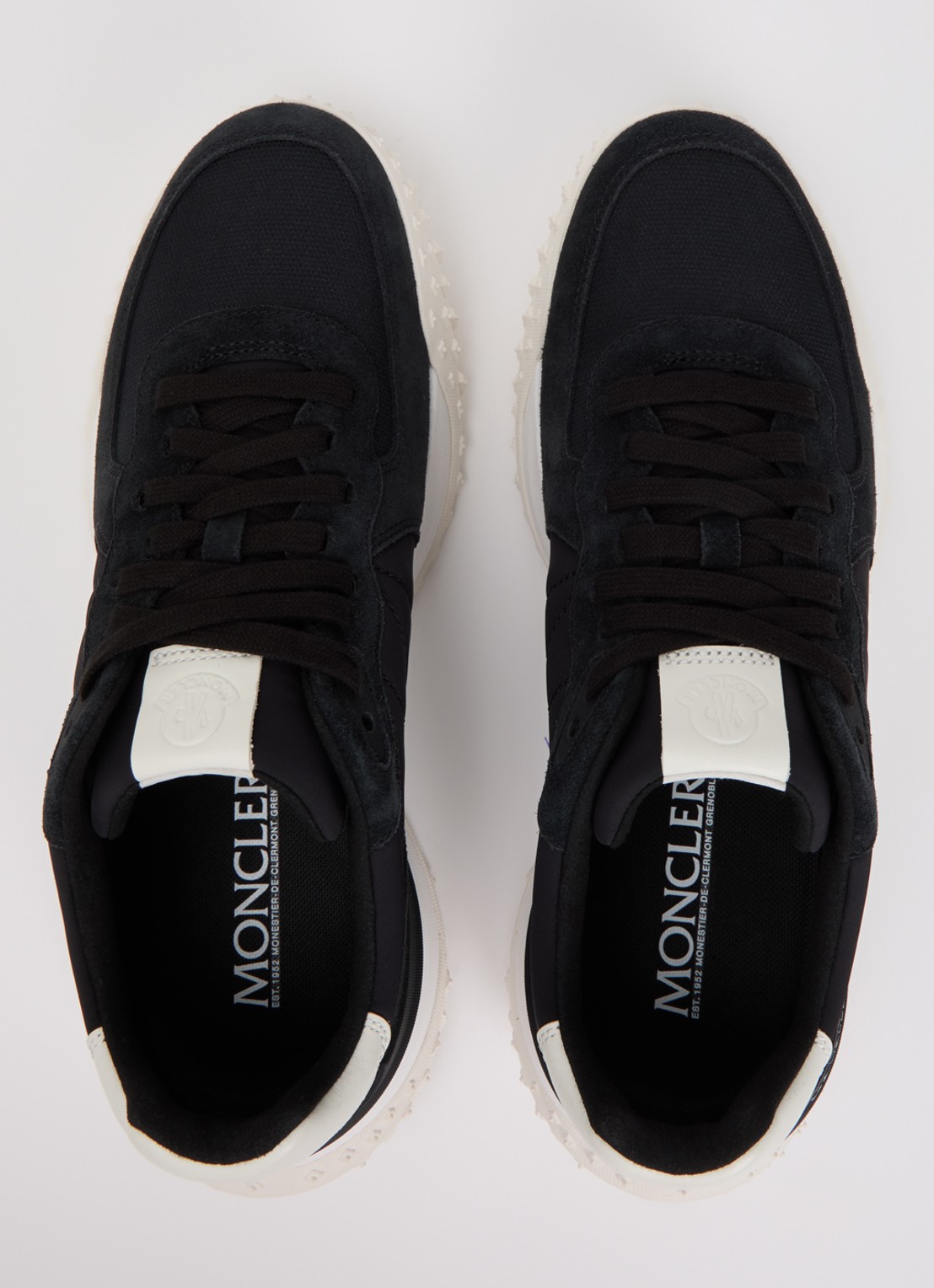 Moncler City Trek sneaker van mesh met details van suède  - detail 2 zwart