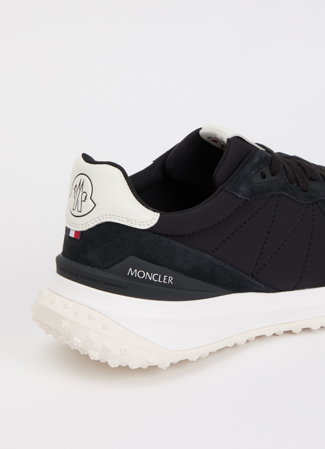 Moncler City Trek sneaker van mesh met details van suède  - detail 4 zwart