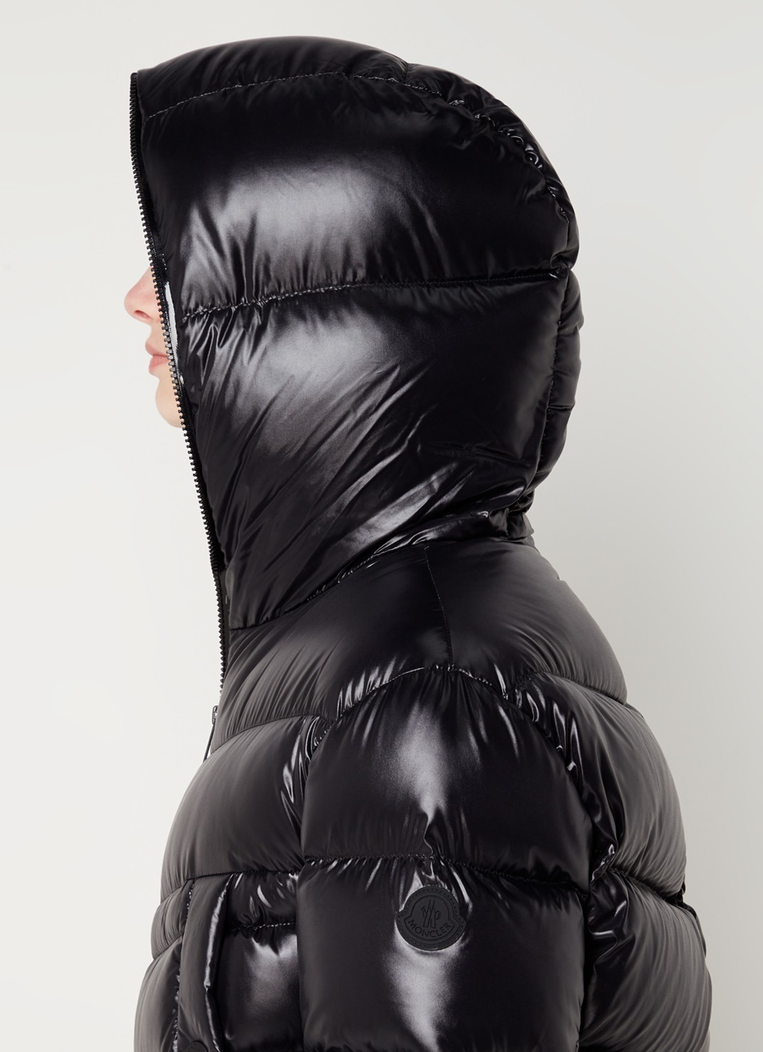 Moncler Clair puffer jack met donsvulling en steekzakken  - detail 2 zwart