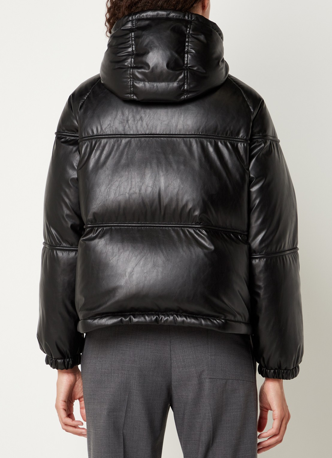 Moncler Clarabide puffer jack met donsvulling - achterkant 3 zwart