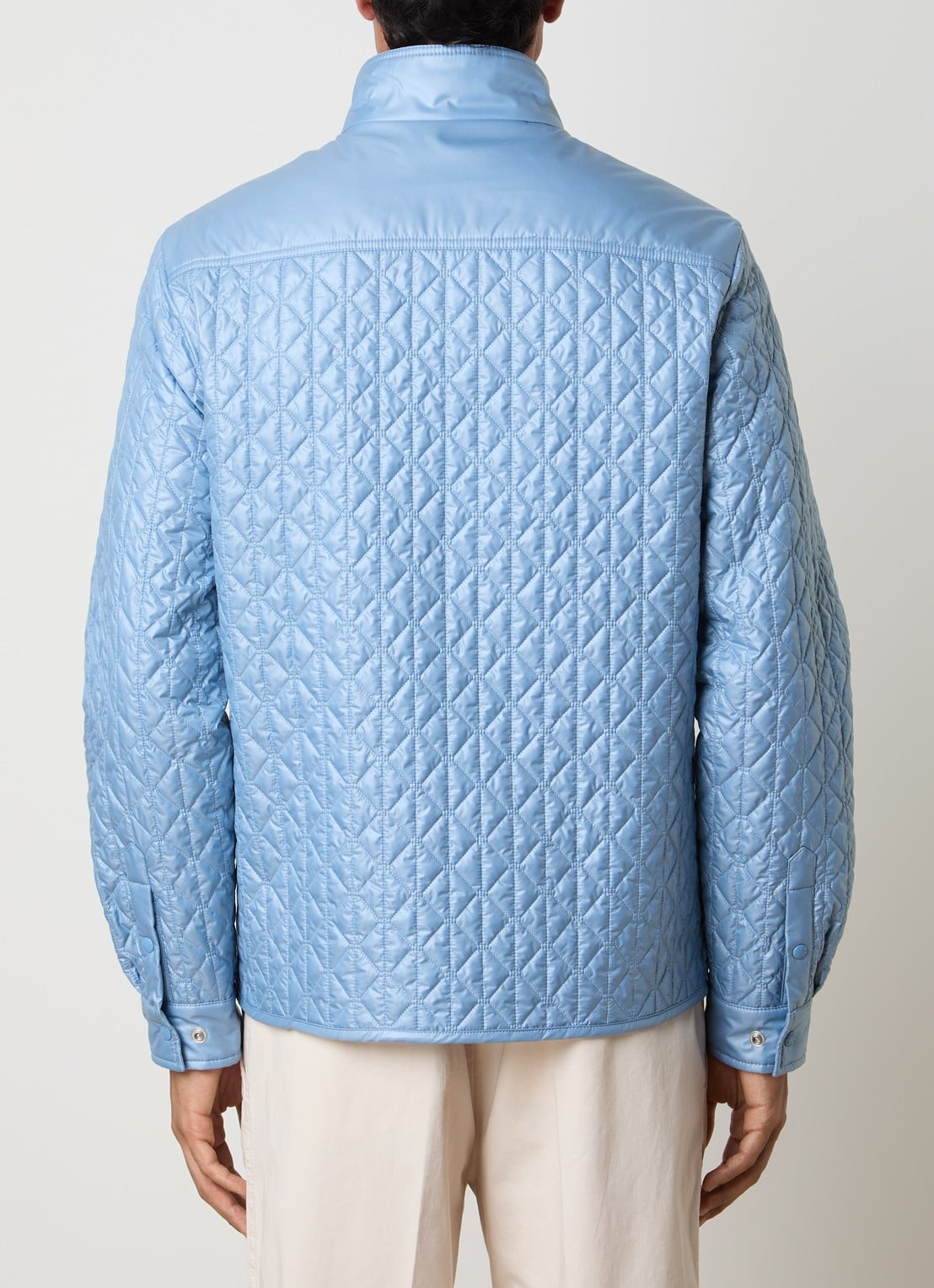Moncler Cleorine gewatteed jack met quilt patroon en borstzak - achterkant 6 blauw
