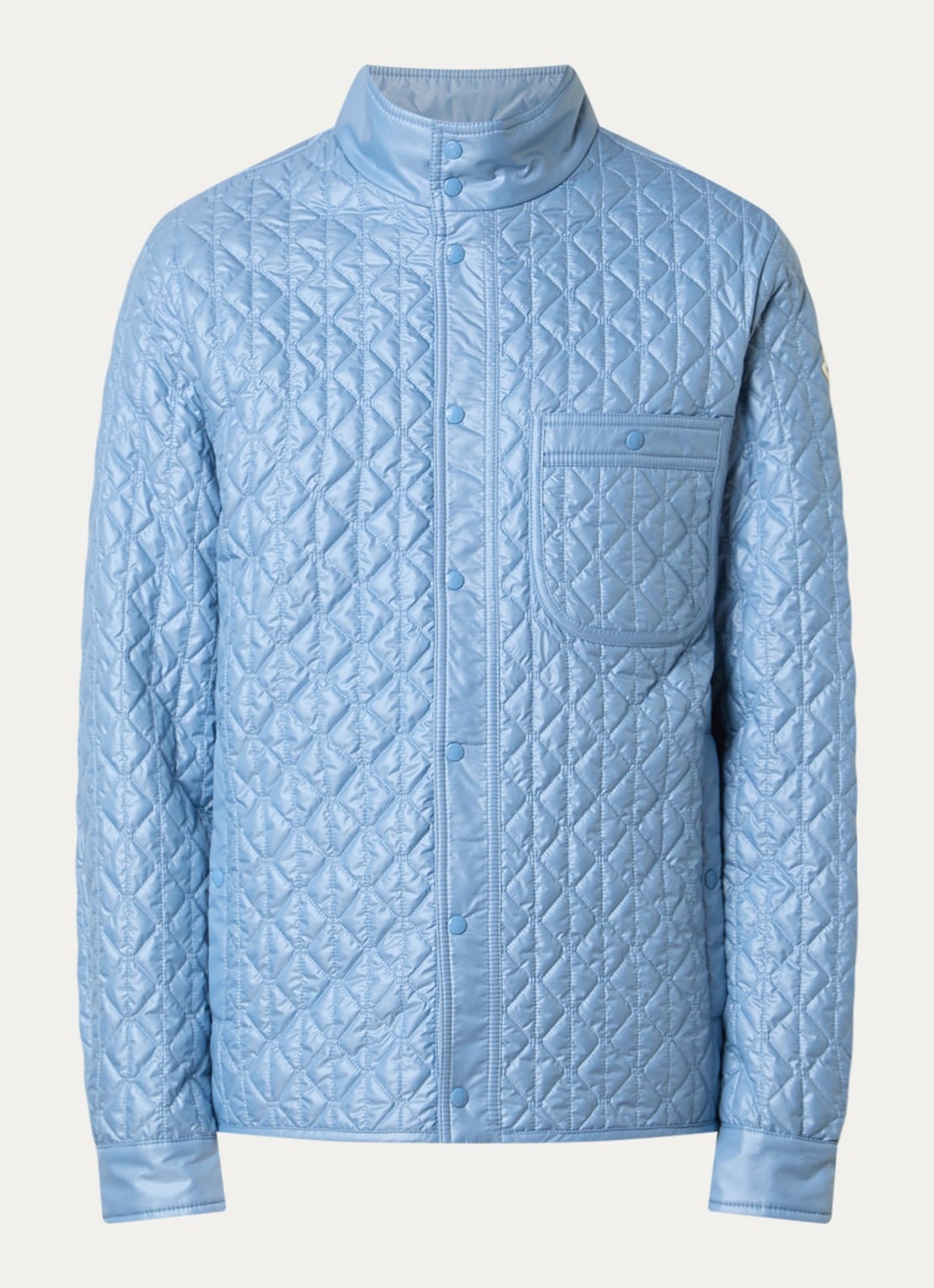 Moncler Cleorine gewatteed jack met quilt patroon en borstzak - voorkant 4 blauw