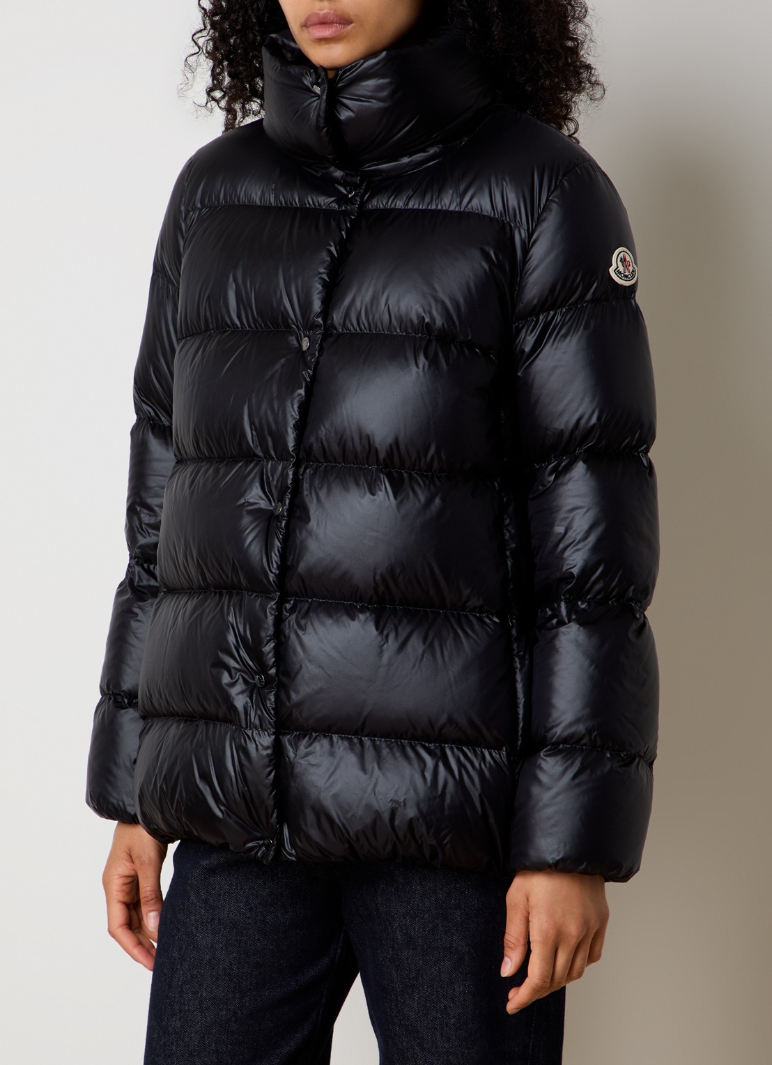 Moncler Cochevis gewatteerd jack met donsvulling en capuchon - detail 4 zwart