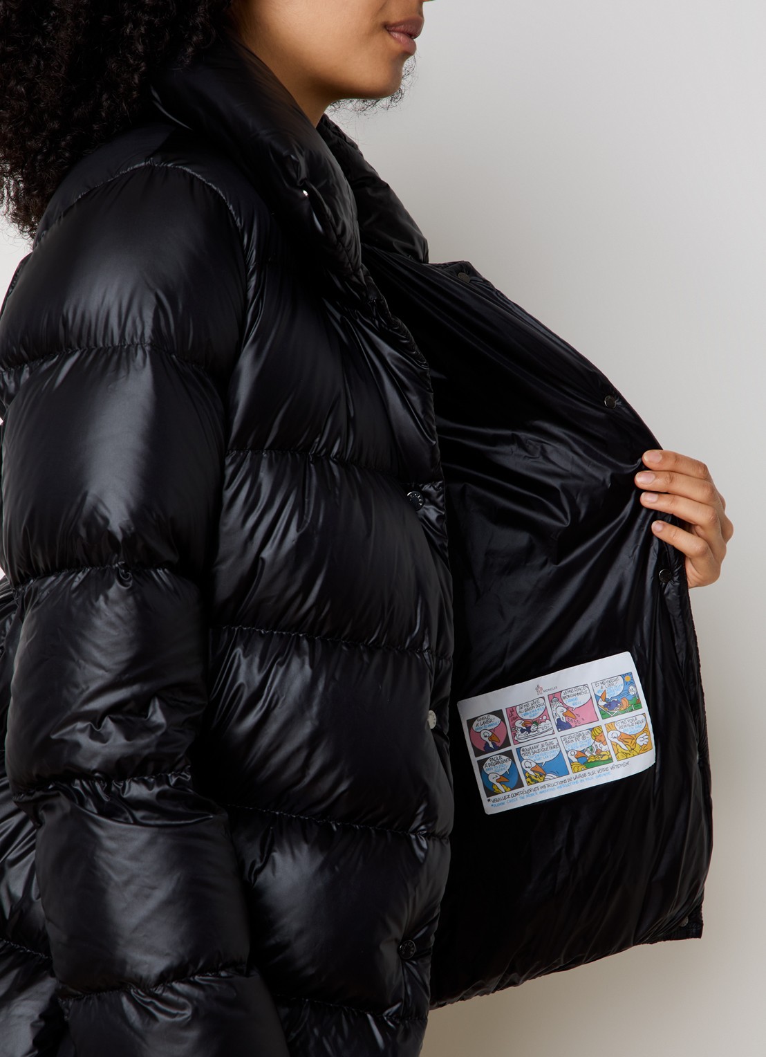 Moncler Cochevis gewatteerd jack met donsvulling en capuchon - detail 5 zwart