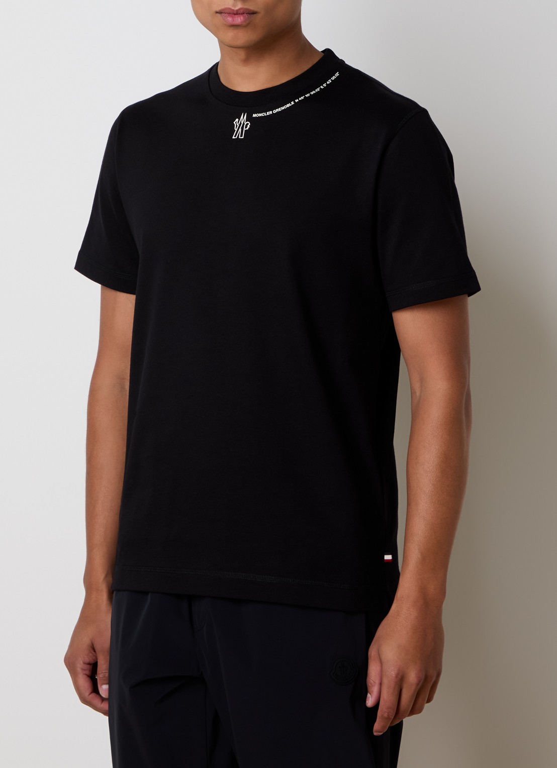Moncler Coordinates T-shirt met logo - detail zwart