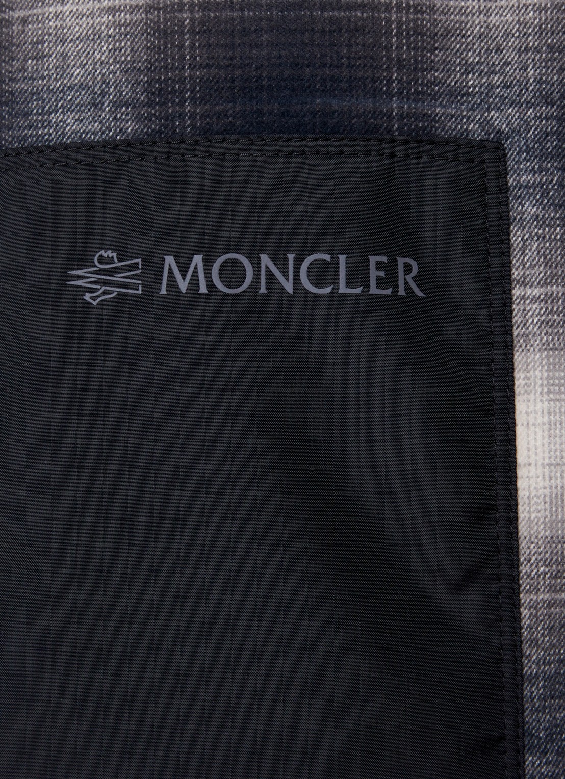 Moncler Cornisello gewatteerde jack met steekzakken en logo - detail 6 antraciet