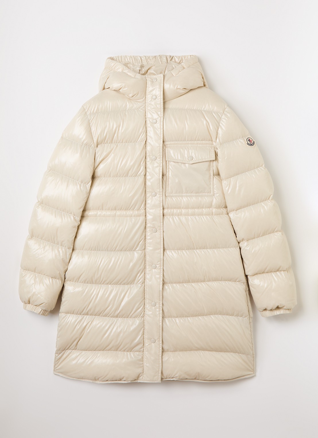 Moncler Dacca gewatteerde jas met donsvulling - voorkant 2 creme