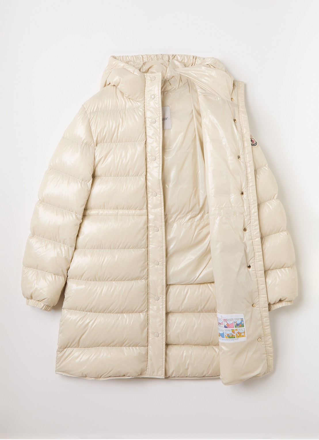 Moncler Dacca gewatteerde jas met donsvulling - voorkant 3 creme