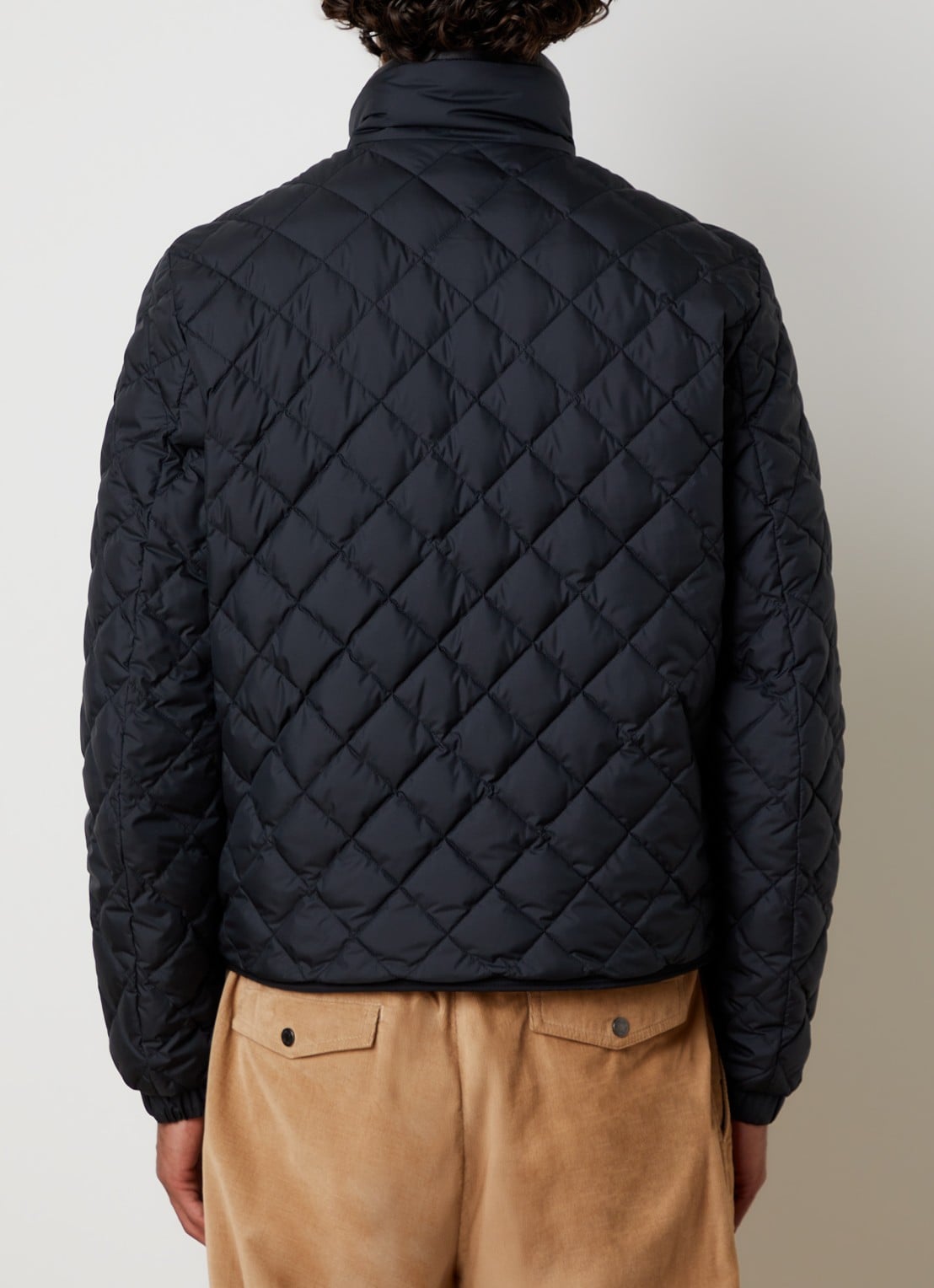 Moncler Delviane gewatteerd jack met donsvulling en quiltpatroon  - achterkant 4 zwart