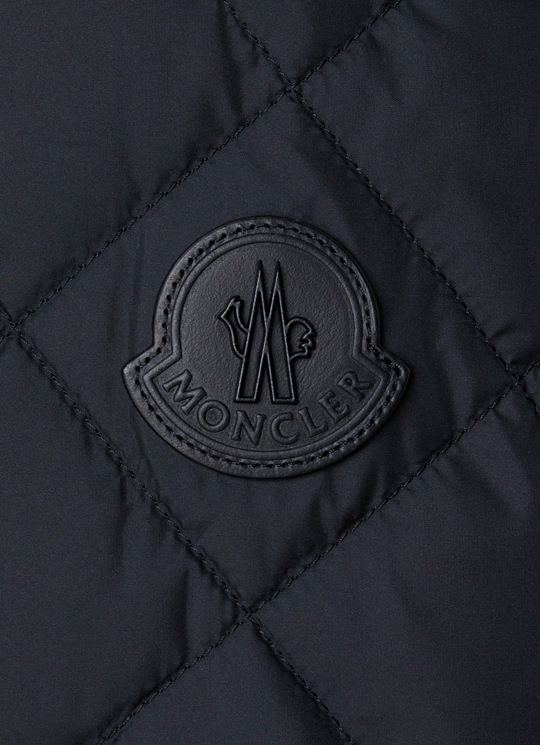 Moncler Delviane gewatteerd jack met donsvulling en quiltpatroon  - detail 3 zwart