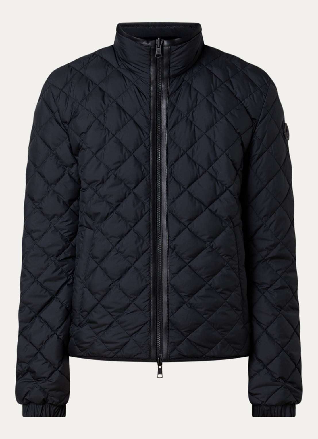 Moncler Delviane gewatteerd jack met donsvulling en quiltpatroon  - voorkant 5 zwart