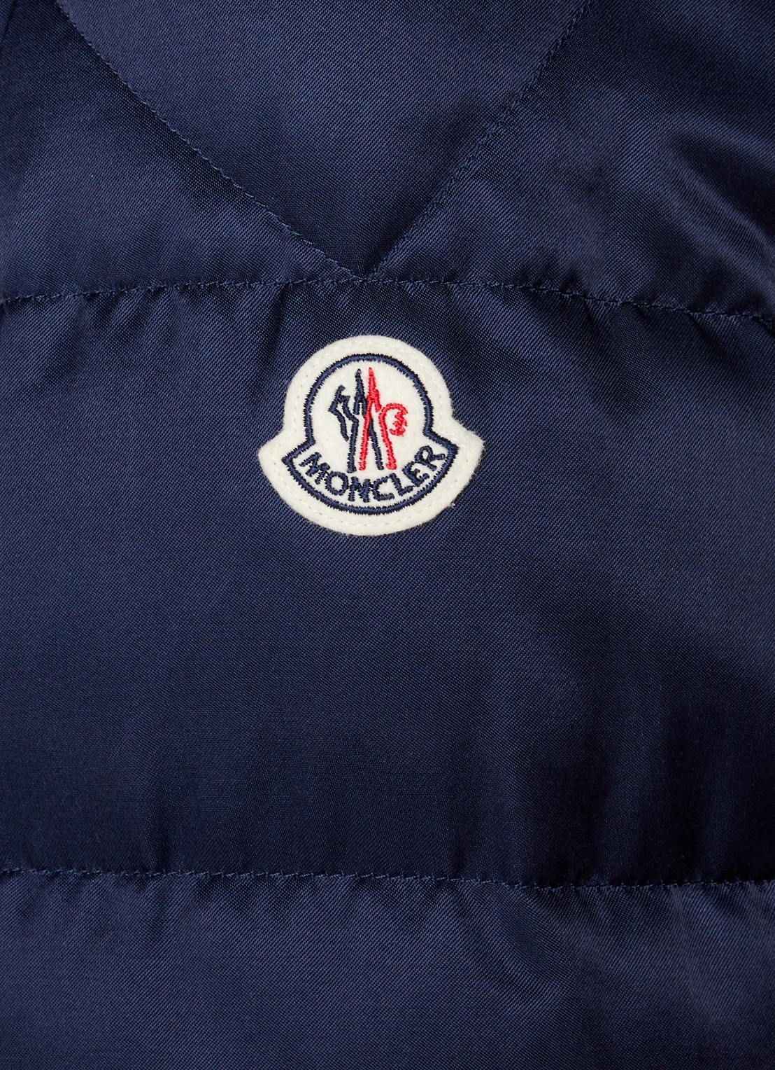 Moncler Dives gewatteerd bomberjack met logoprint - detail 4 blauw